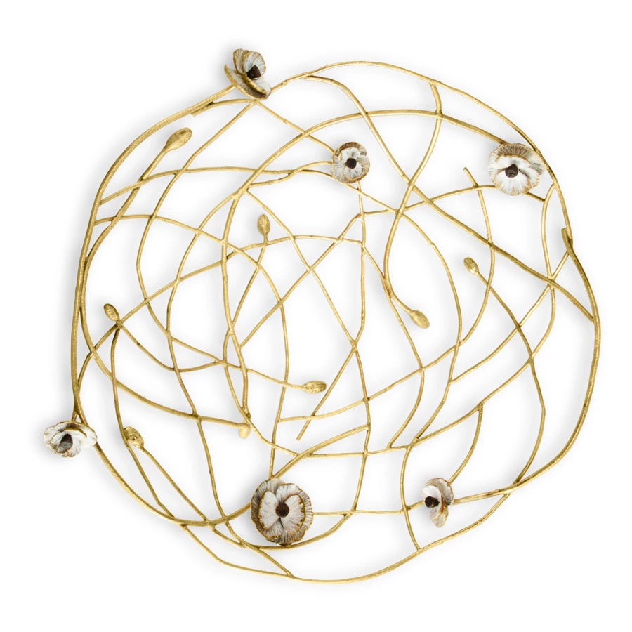 Чаша для центра стола Michael Aram Анемоны 49 см, латунь