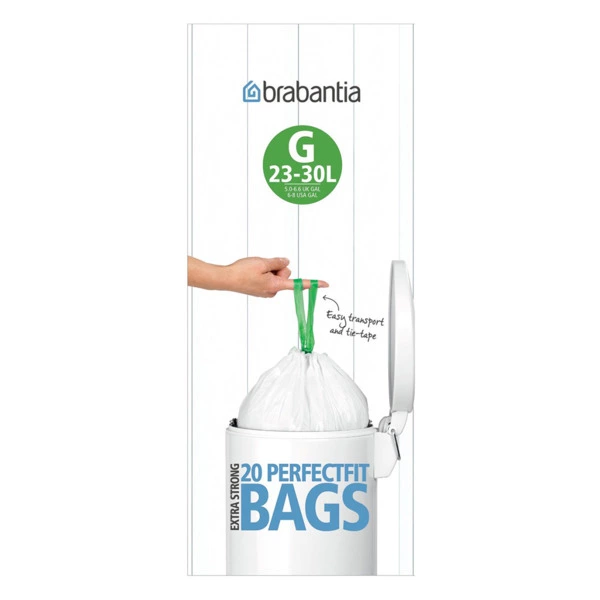 Мешки для мусора Brabantia PerfectFit G 23-30 л, 20 шт, в рулоне