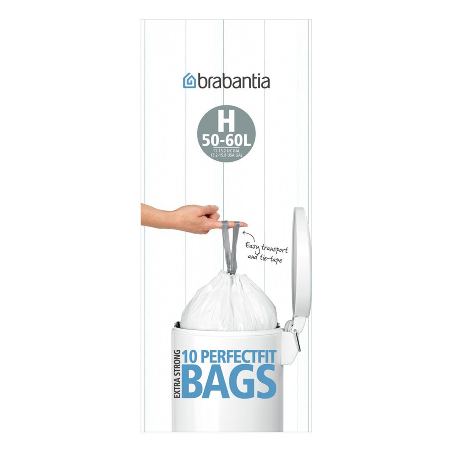 Пакет пластиковый для мусорного бака Brabantia 50-60л, 10шт