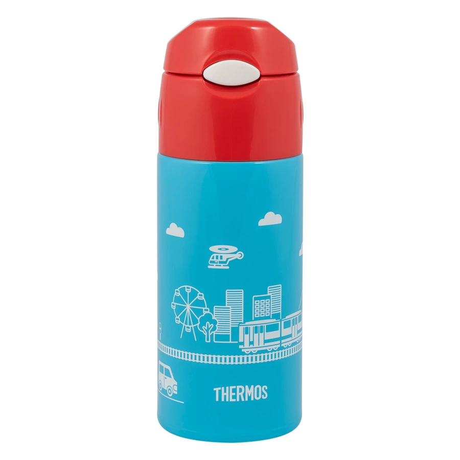 Термос детский THERMOS FHL-401F BL, 400 мл, голубой, нержавеющая сталь, п/к (320353)