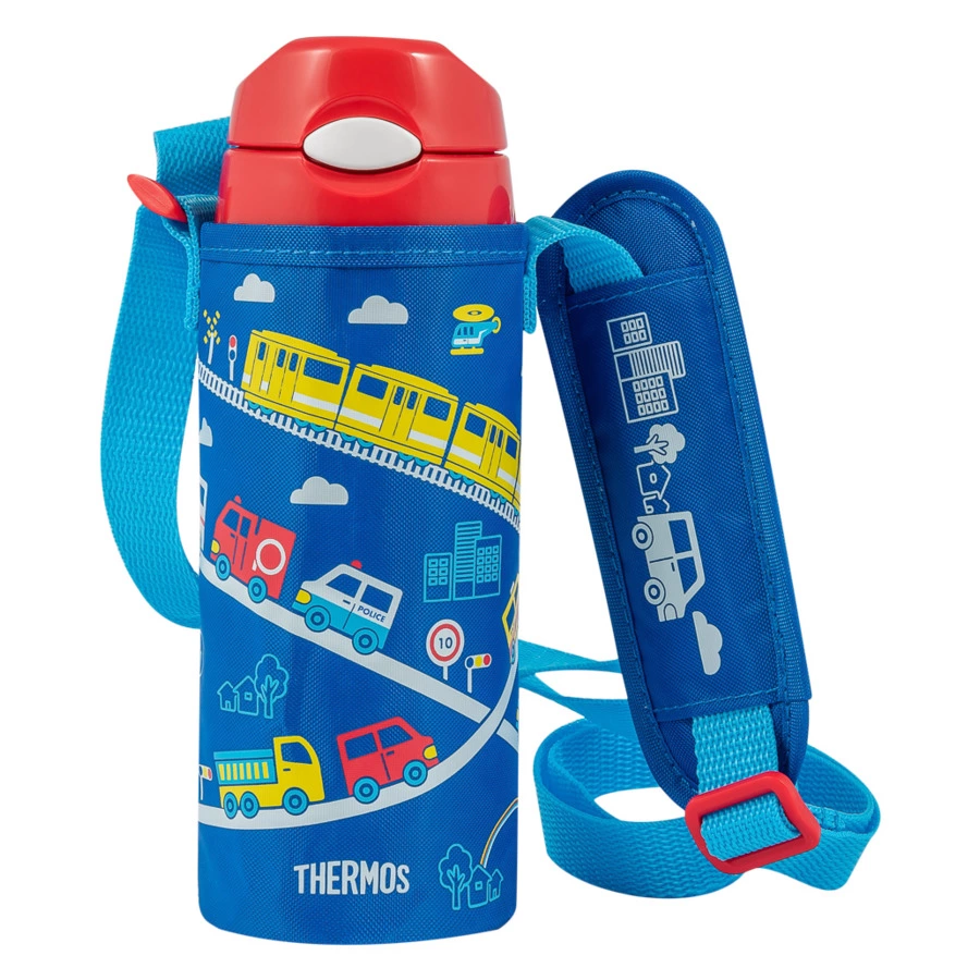 Термос детский THERMOS FHL-401F BL, 400 мл, голубой, нержавеющая сталь, п/к (320353)