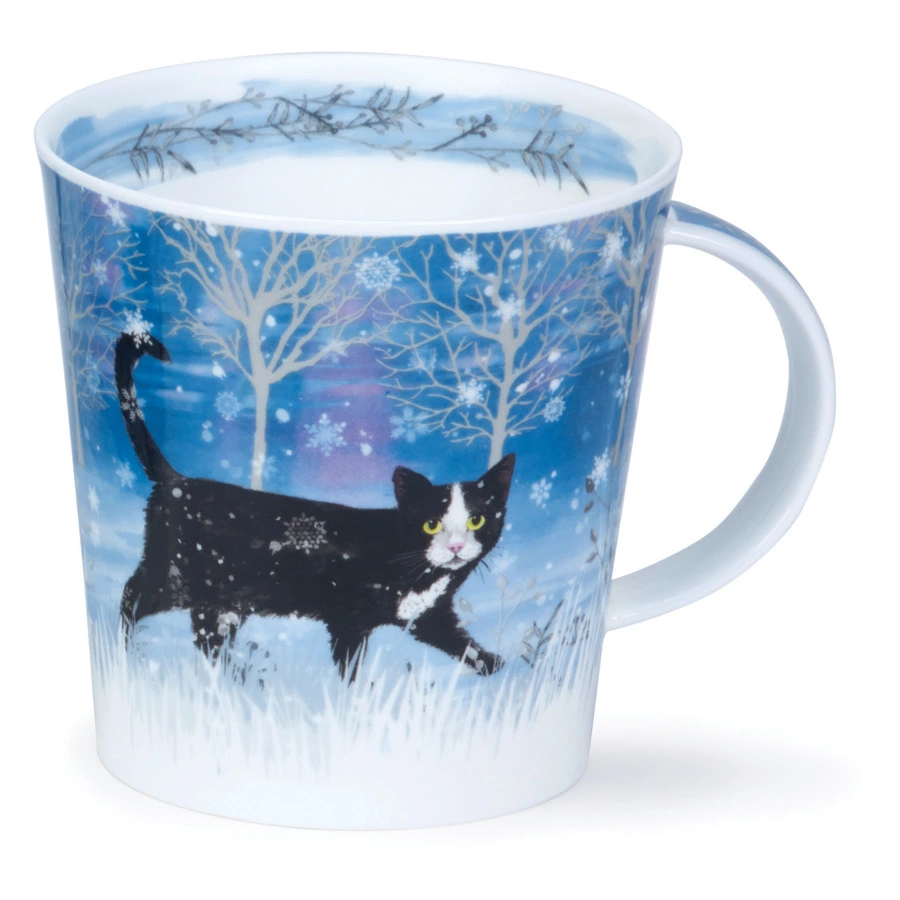 Кружка Dunoon Кернгорм Кот в лунном свете 480 мл, фарфор костяной