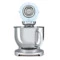 Миксер планетарный SMEG SMF02PBEU, 800 Вт, чаша стальная 4,8л, 3 насадки, алюминий литой, голубой