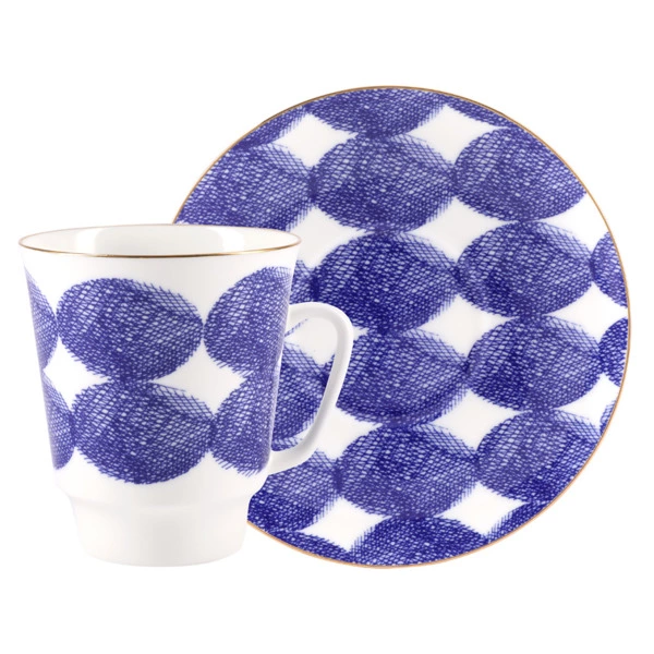 Чашка чайная с блюдцем ИФЗ Cosy Майская, фарфор твердый