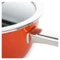 Ковш эмалированный со стеклянной крышкой KOCHSTAR d 18 см 2 л, оранжевая