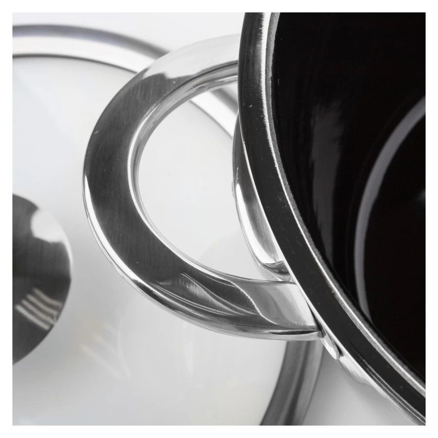 Кастрюля эмалированная со стеклянной крышкой KOCHSTAR d 22 см 4,8 л, жёлтая