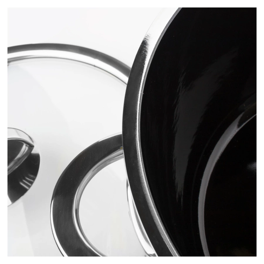 Кастрюля эмалированная со стеклянной крышкой KOCHSTAR d 26 см 6,1 л, жёлтая