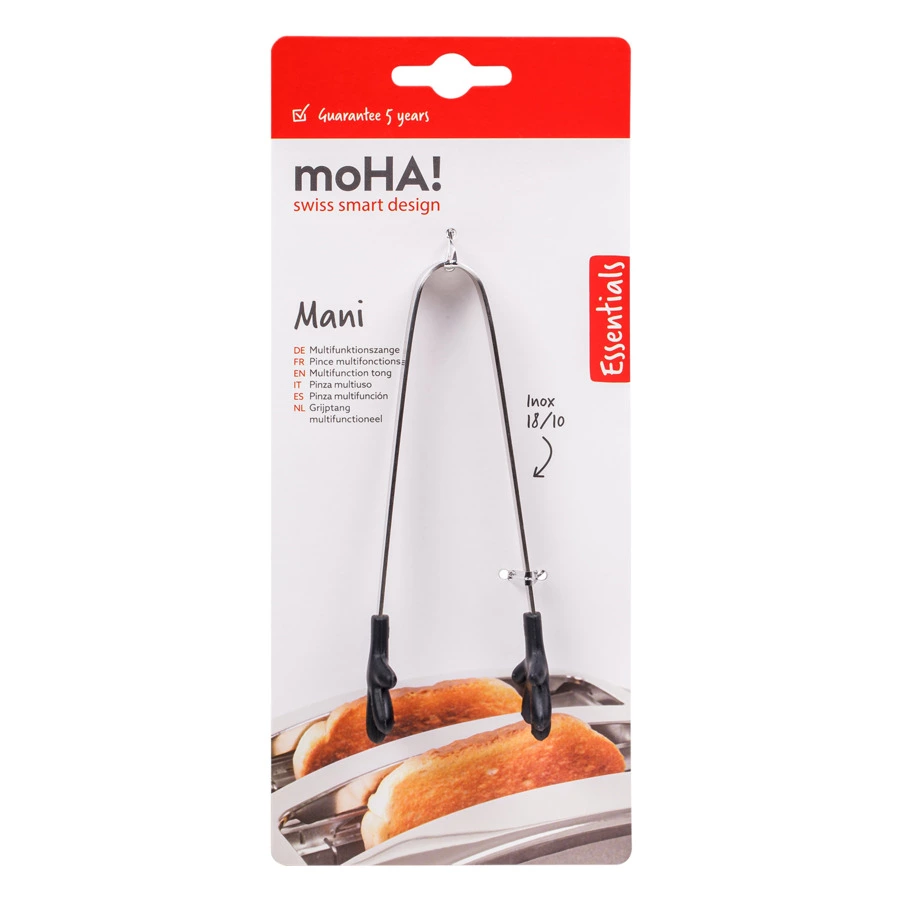 Щипцы универсальные с силиконом MoHa MANI мини 13х5см, сталь