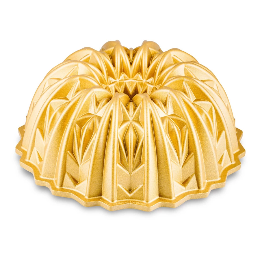 Форма для выпечки 3D Nordic Ware Граненый хрусталь 2,5 л, литой алюминий, золотая