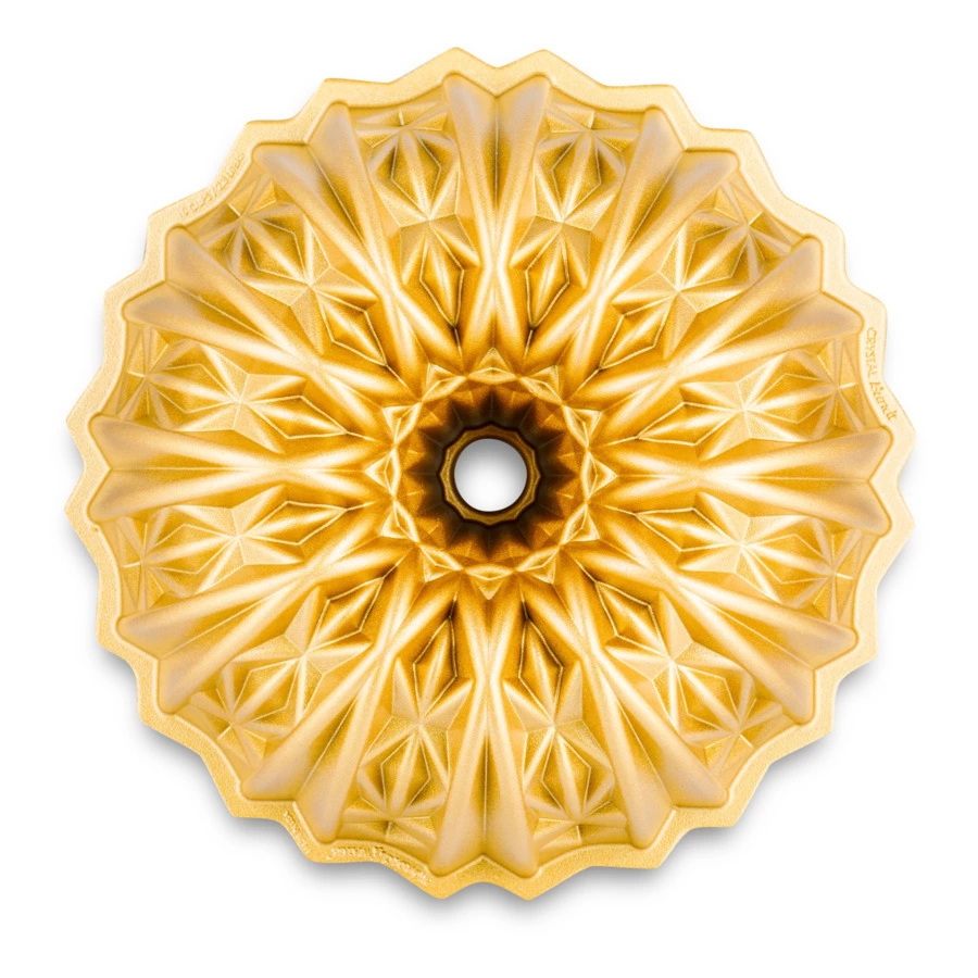 Форма для выпечки 3D Nordic Ware Граненый хрусталь 2,5 л, литой алюминий, золотая