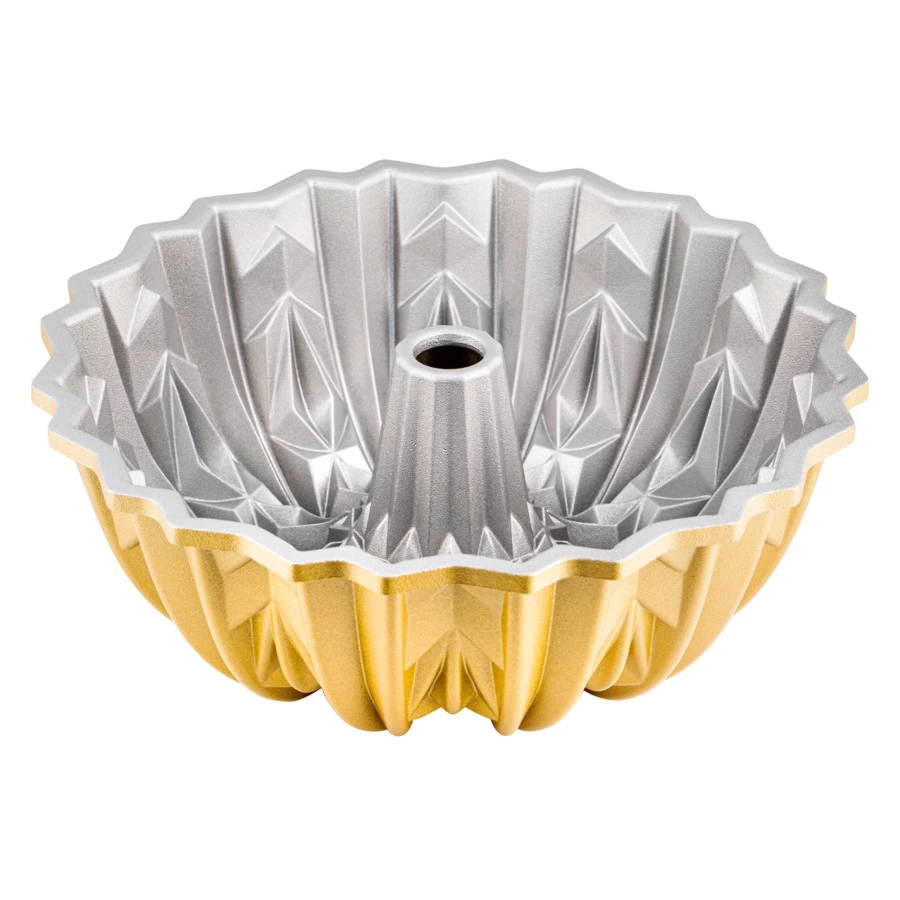 Форма для выпечки 3D Nordic Ware Граненый хрусталь 2,5 л, литой алюминий, золотая