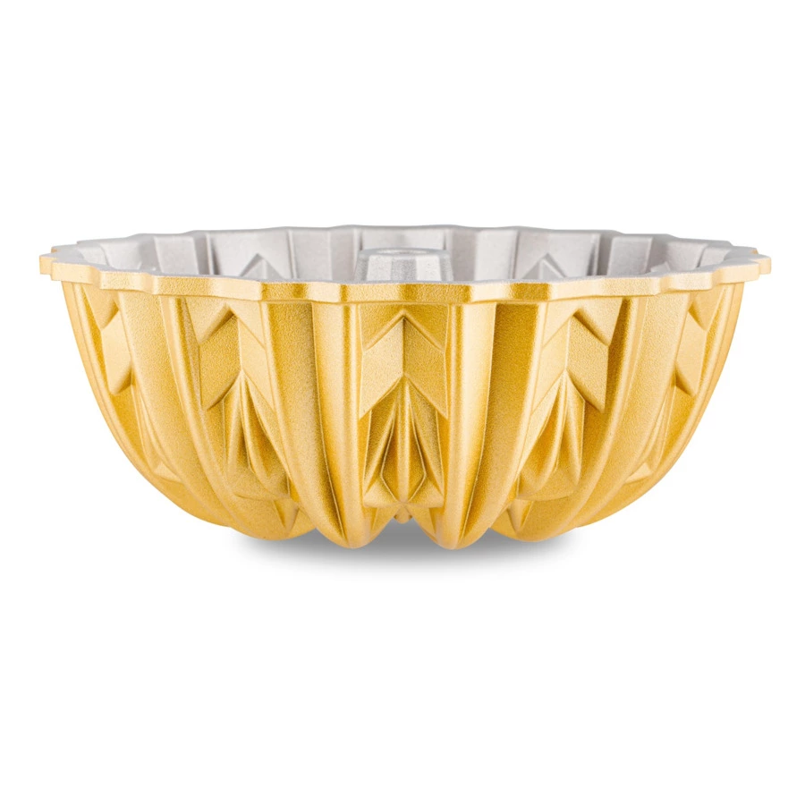 Форма для выпечки 3D Nordic Ware Граненый хрусталь 2,5 л, литой алюминий, золотая