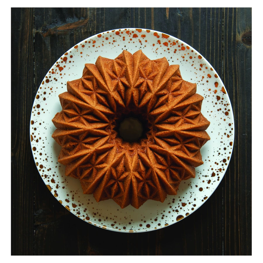 Форма для выпечки 3D Nordic Ware Граненый хрусталь 2,5 л, литой алюминий, золотая