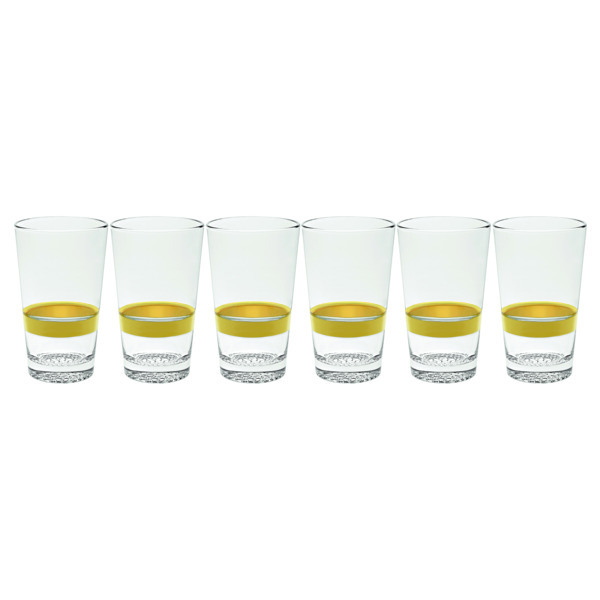 Набор стаканов для воды ViDiVi "Мозаико.Золотая лента" 420мл, 6шт