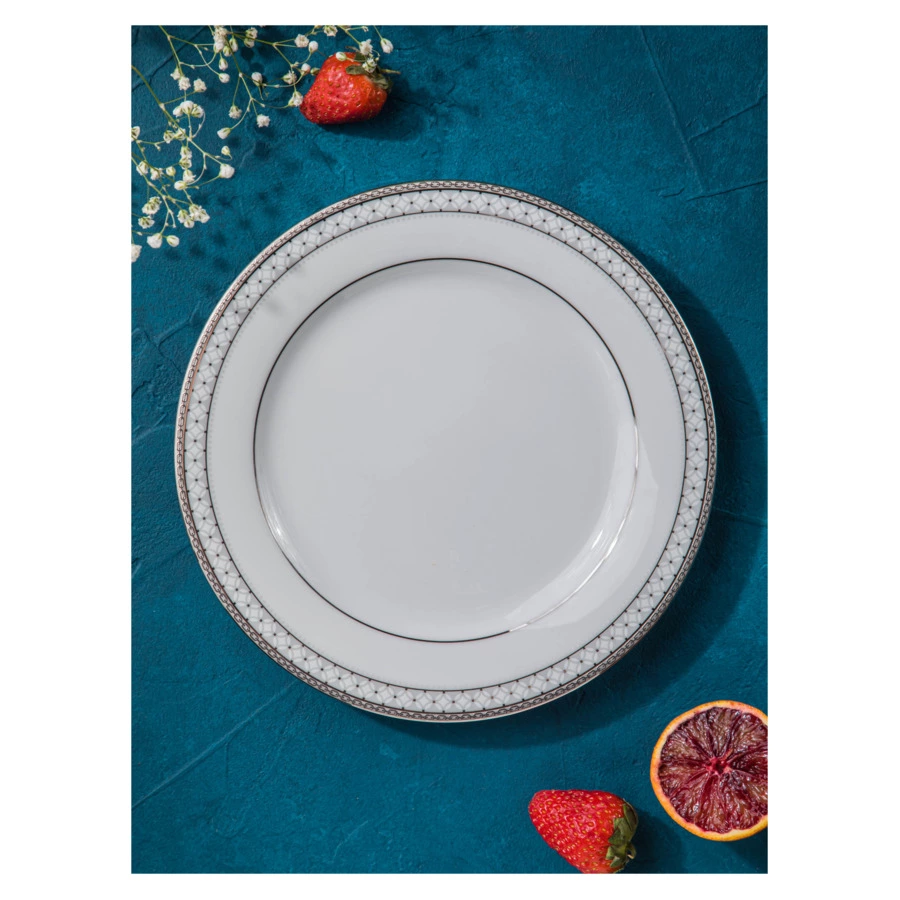 Тарелка закусочная Noritake Рочестер Платиновый кант 21 см