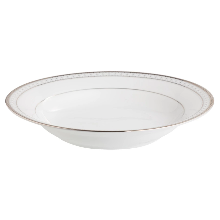 Тарелка суповая Noritake Рочестер Платиновый кант 22,6 см