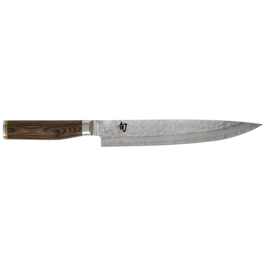 Нож для нарезки KAI Шан Премьер 24 см, ручка дерева пакка