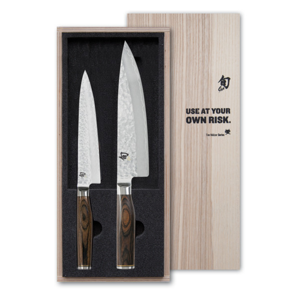 Набор нож кухонный и нож Шеф KAI Шан Премьер 16,5 см, 20 см, ручка дерева пакка