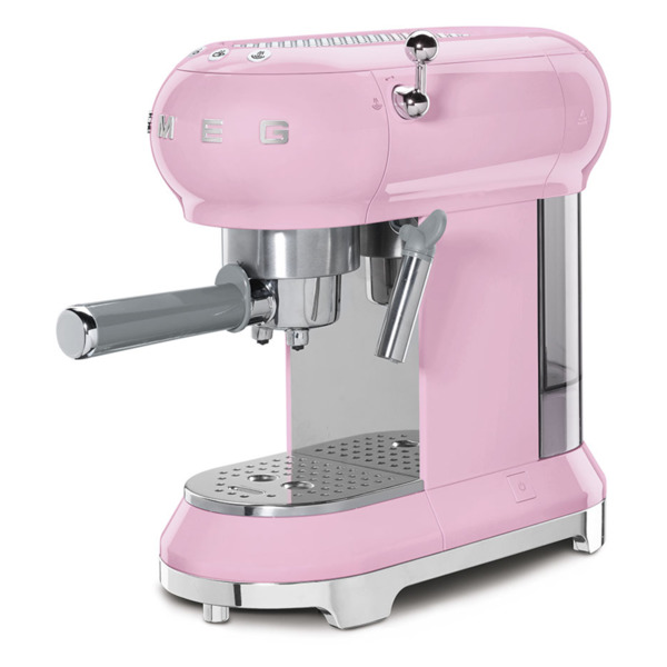 Кофемашина-эспрессо SMEG ECF01PKEU, пастельная розовая