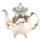 Чайник доливной Терра Керамос Анна Святки на руси, фарфор, декор золотом