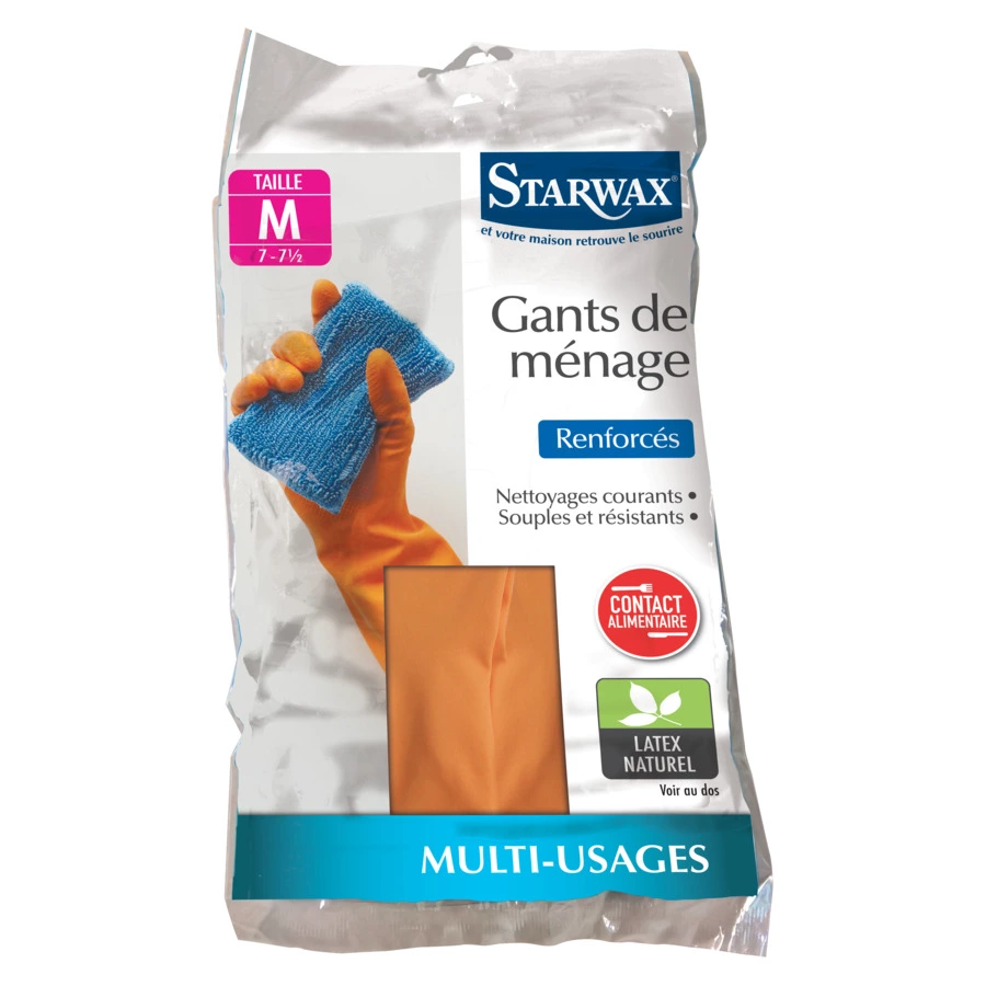 Резиновые перчатки для домашних работ Starwax, размер M