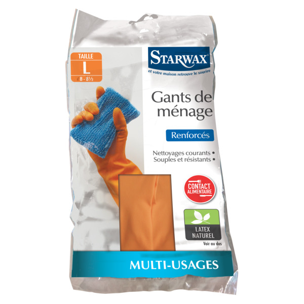 Резиновые перчатки для домашних работ Starwax, размер L