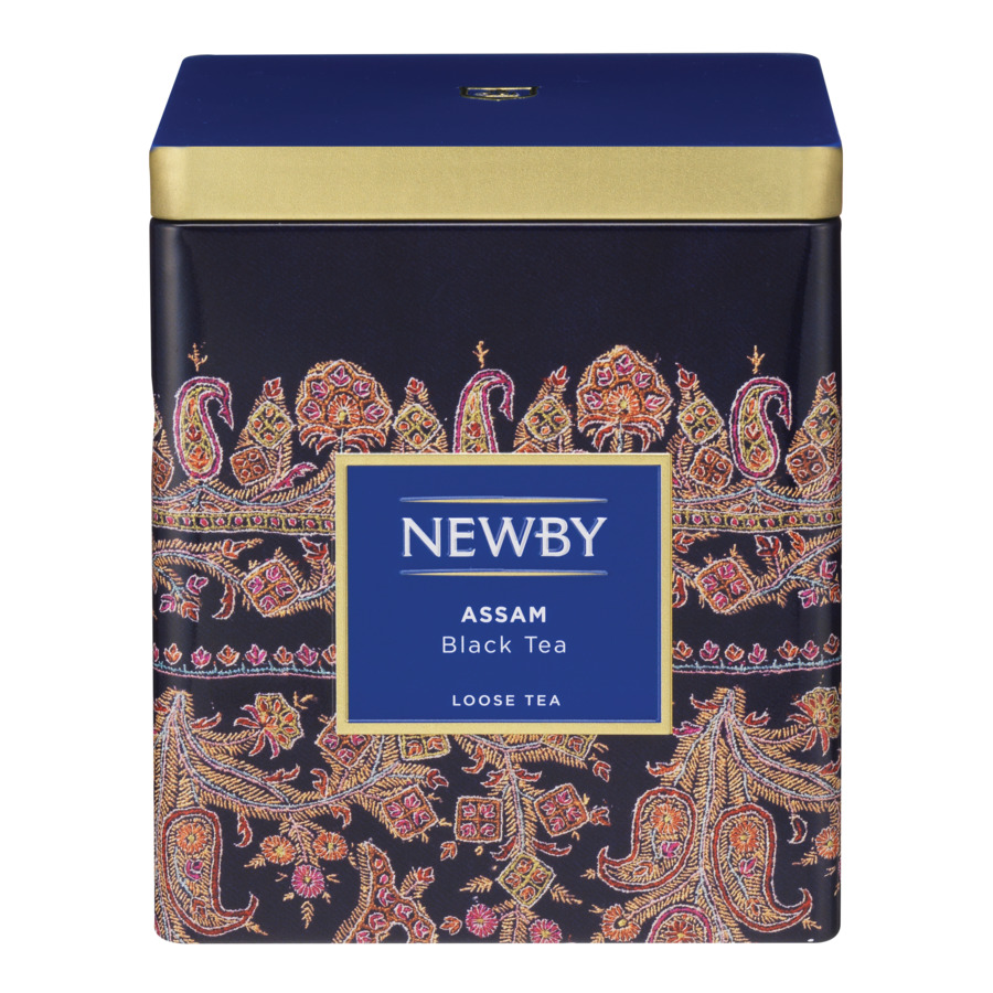 Чай черный листовой в жестяной банке Newby Assam 125 г