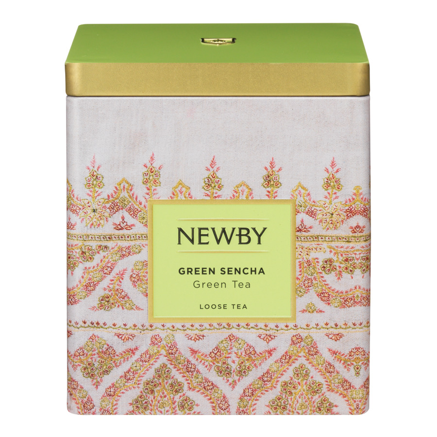 Чай зеленый Newby Green Sencha листовой 125г, в жестяной банке