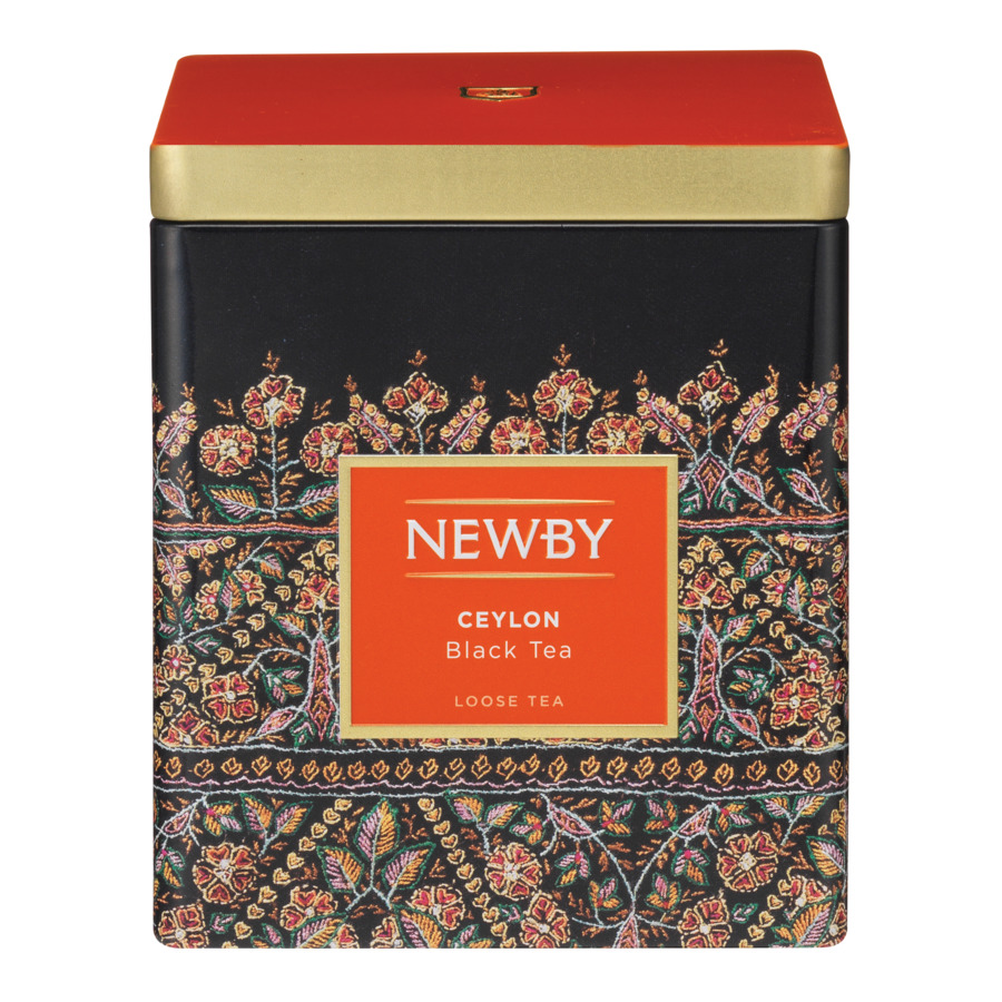 Чай черный Newby Ceylon, листовой, 125 г, в жестяной банке чай черный в жестяной банке матрешка с бусами желтая ж б 50 г