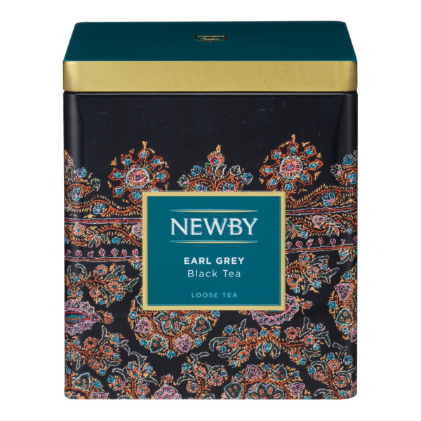 Чай черный листовой ароматизированный в жестяной банке Newby Earl Grey 125 г