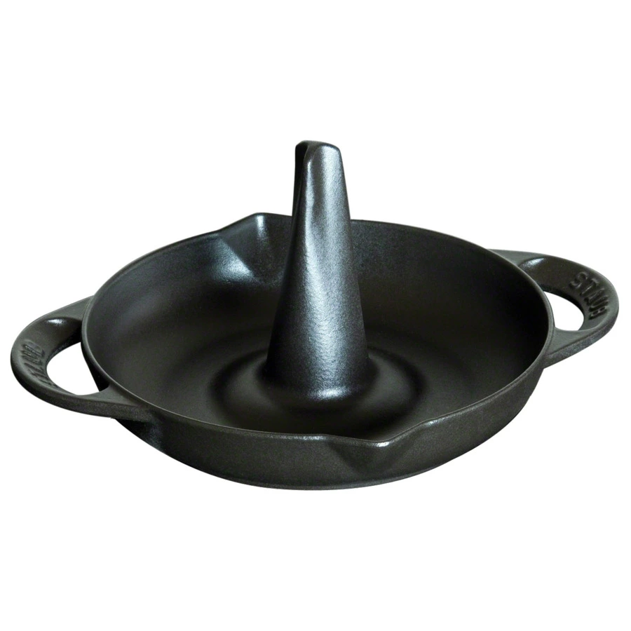 Ростер для курицы вертикальный Staub 24 см, чугун, черный