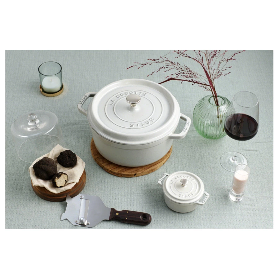 Кокот Staub La Cocotte Белый Трюфель 20см, 2,2л, чугун, серый