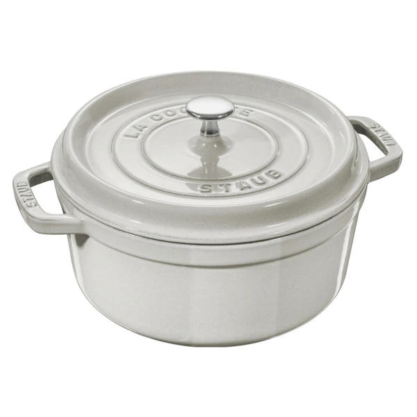 Кокот Staub La Cocotte Белый Трюфель 24см, 3,8л, чугун, серый