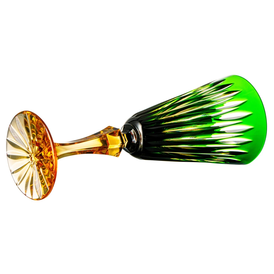 Набор рюмок ГХЗ Мальцовский Иван Купала 100 мл, 6 шт, хрусталь, янтарно-зеленый