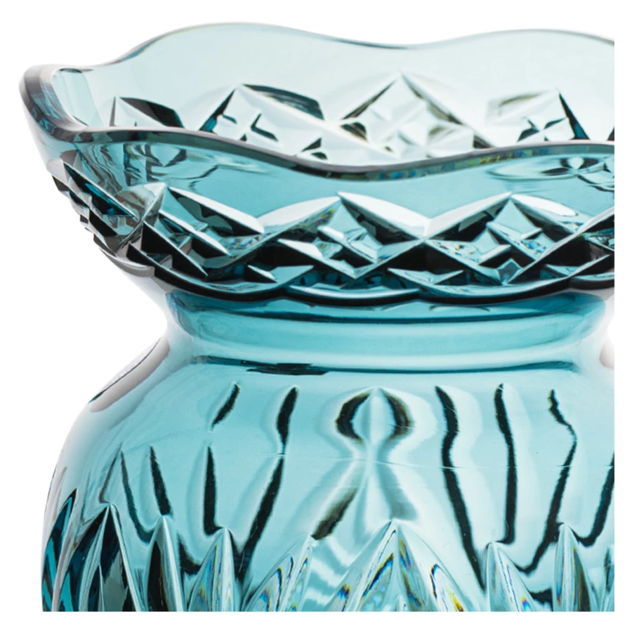 Ваза для цветов ГХЗ Маки 15 см, хрусталь, болотная