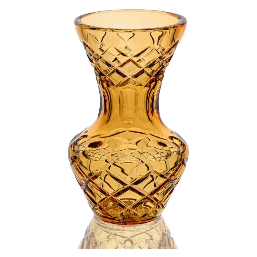 Ваза для цветов ГХЗ Крынка 15,2 см, хрусталь, янтарная