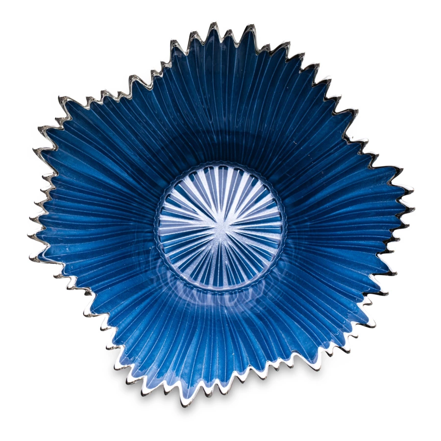 Чаша стеклянная Argenesi Venezia 13 см, стекло, небесно-голубая