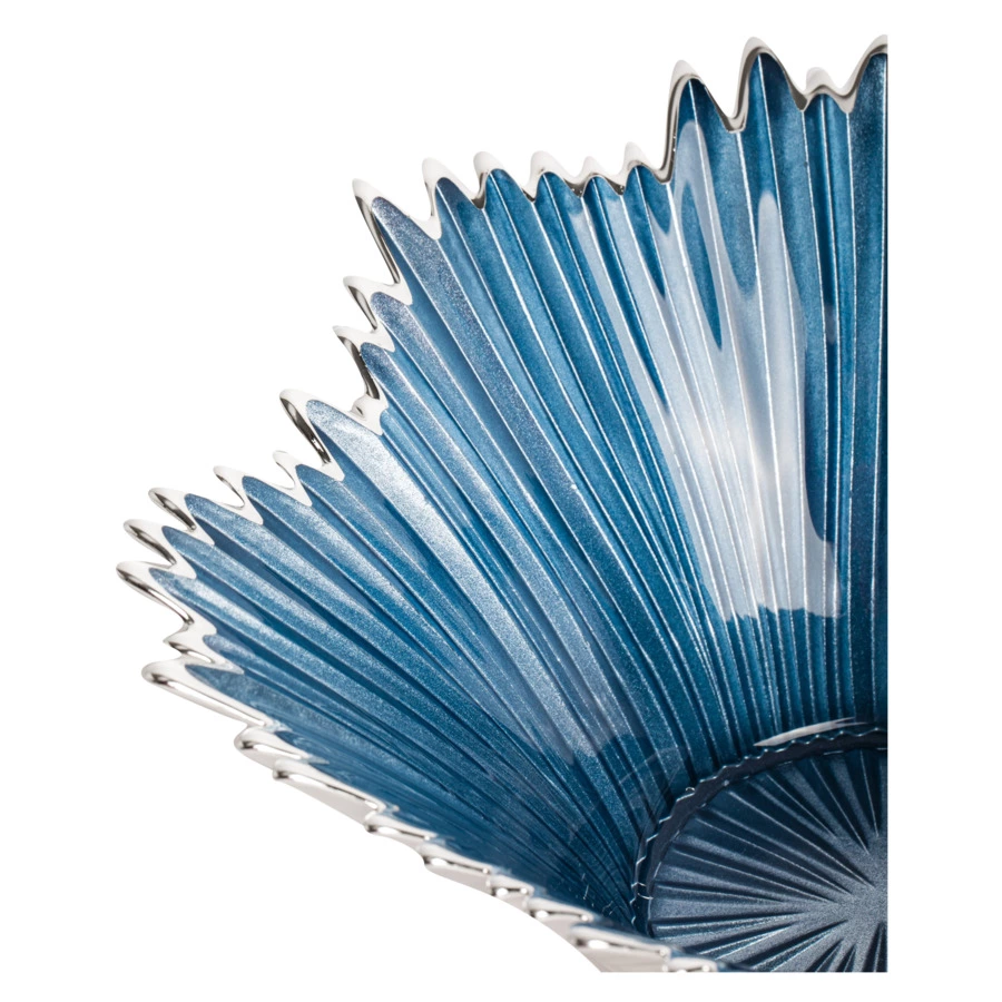 Чаша стеклянная Argenesi Venezia 13 см, стекло, небесно-голубая