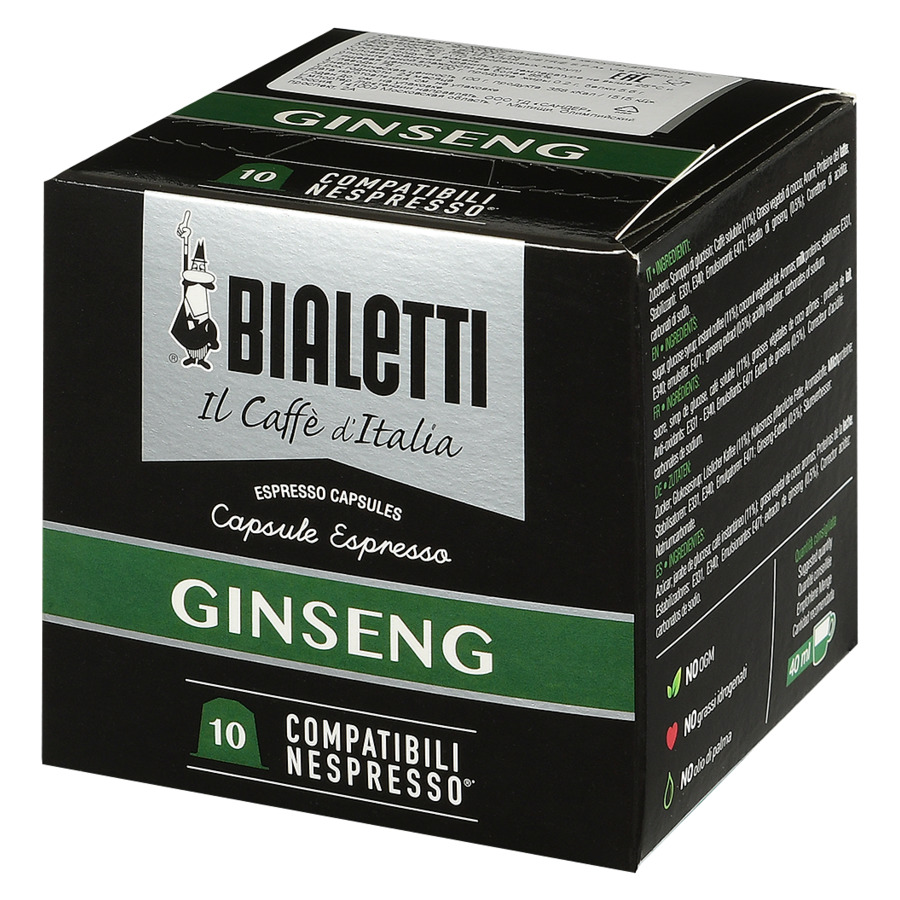 Кофе в капсулах для кофемашин Nespresso Bialetti Ginseng 10шт капсулы nespresso capriccio 10шт 7413 50