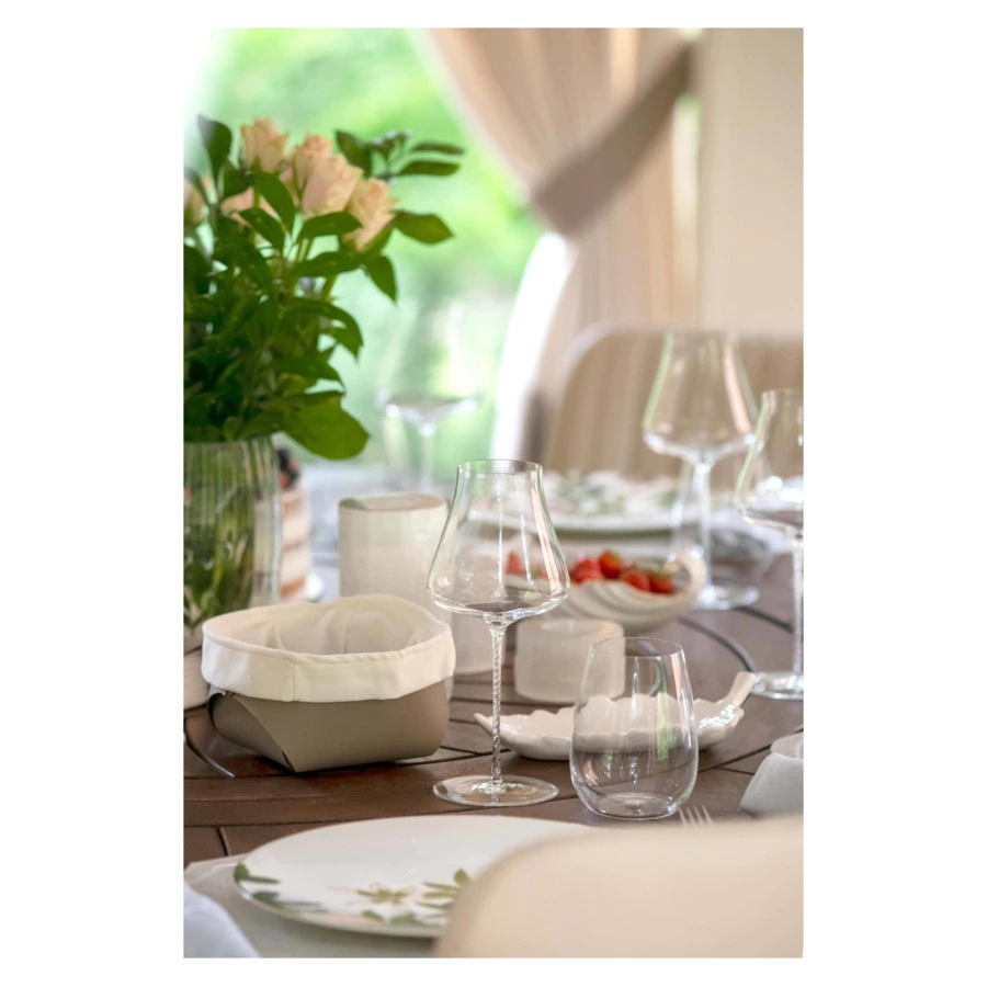 Хлебница со съемным мешочком из льна ADJ 20х20х9 см, кожа натуральная, пепельная роза