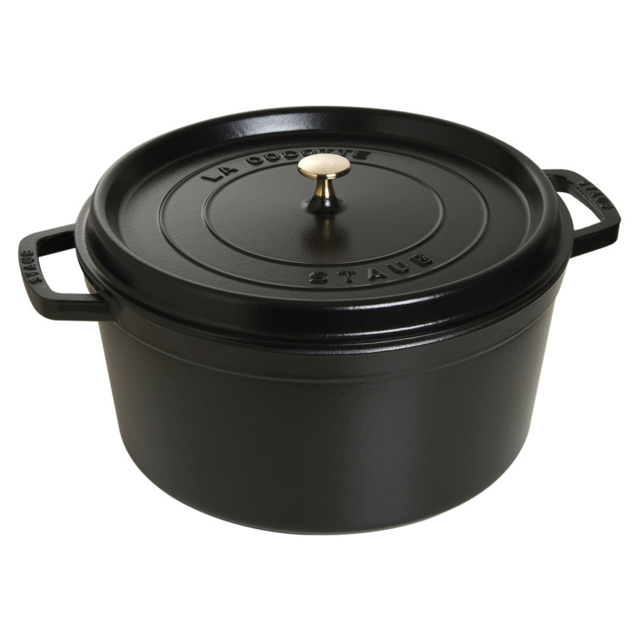 Кастрюля Staub 30 см, 8,35 л, чугун, черный