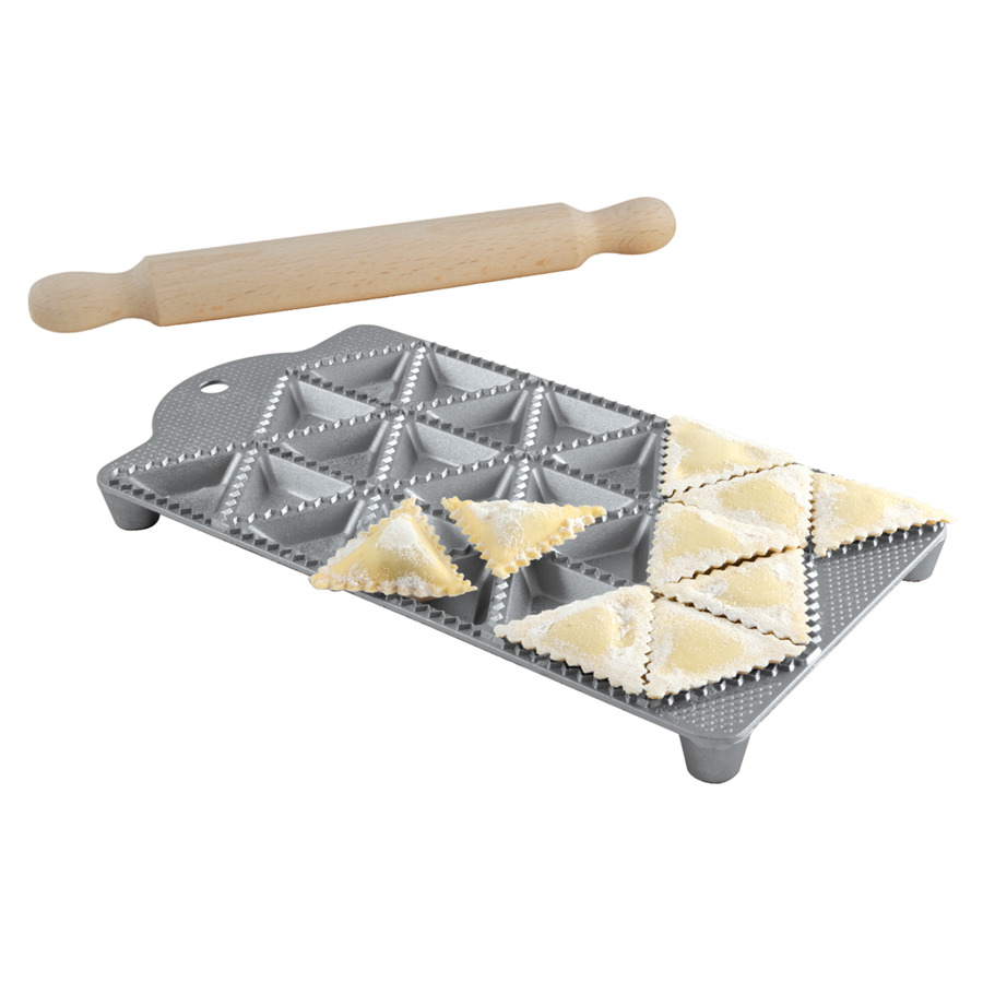 Форма для треугольных равиоли со скалкой Eppicotispai, 24 равиоли 3см набор для приготовления равиоли kitchencraf 2 пр icravtray kitchen craft
