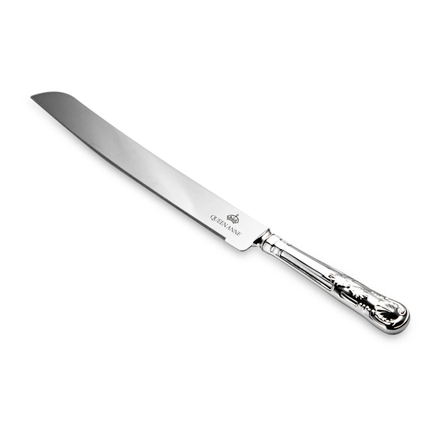 Набор для сервировки торта Queen Anne 3 предмета, лопатка, вилка, нож, сталь, посеребрение