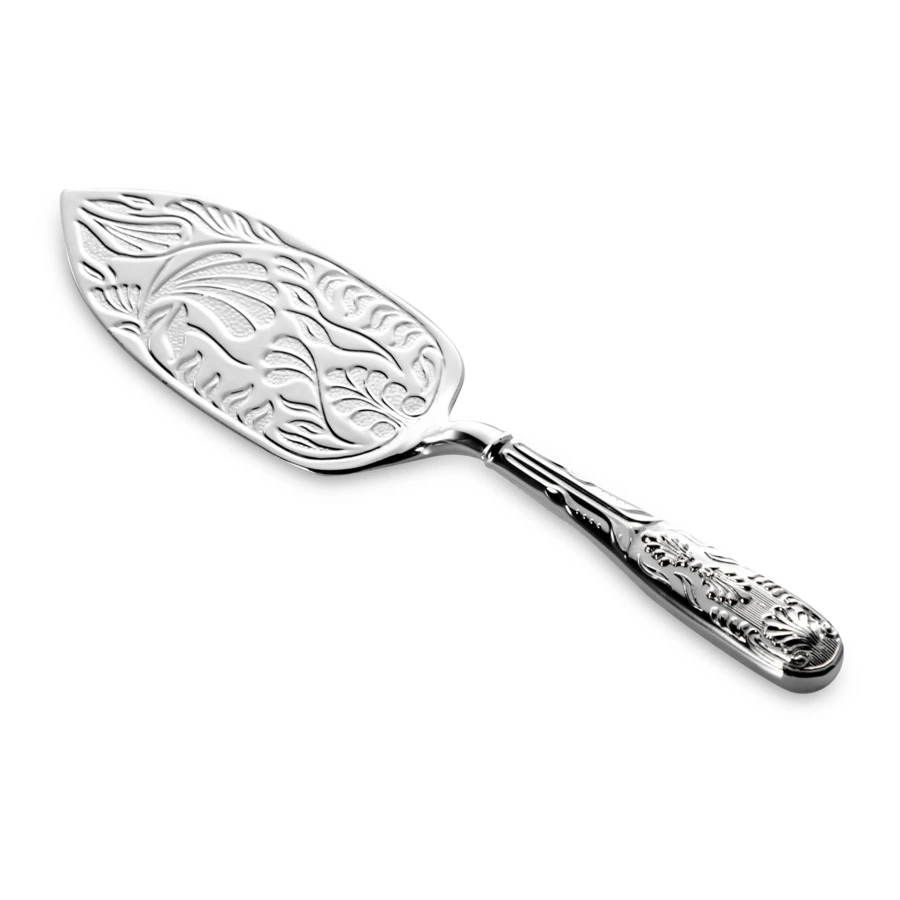 Набор для сервировки торта Queen Anne 3 предмета, лопатка, вилка, нож, сталь, посеребрение