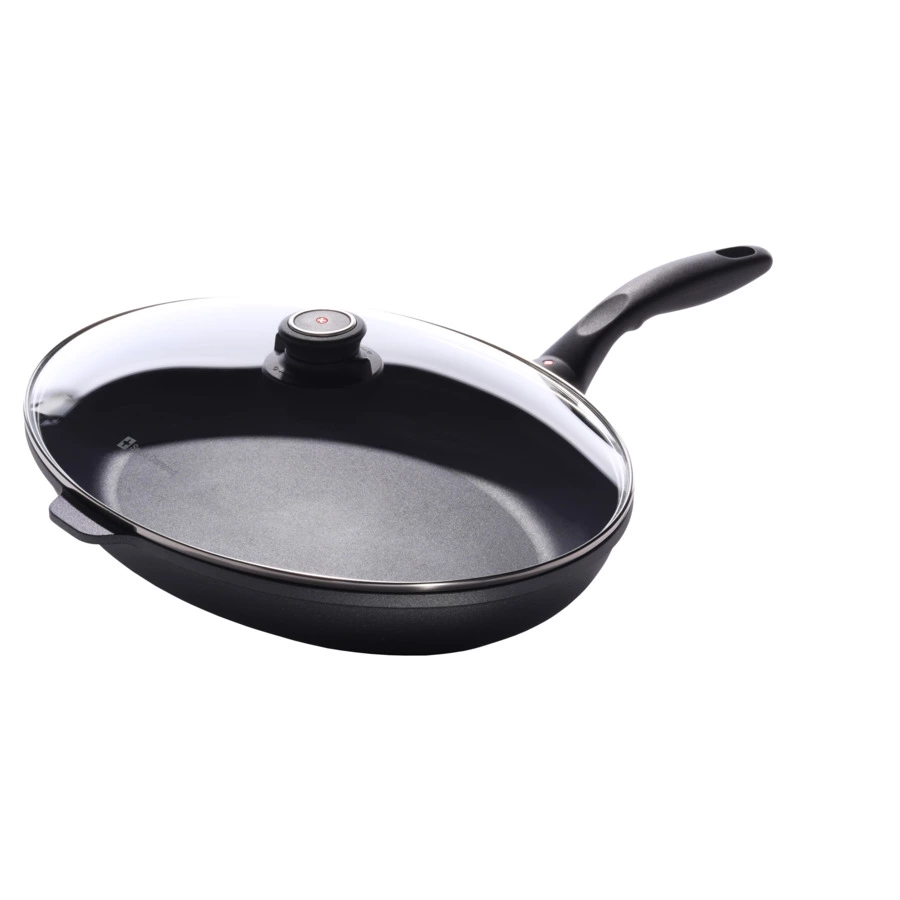 Сковорода для рыбы с алмазным покрытием с крышкой Swiss Diamond XD Classic+ 26х38см, 4л, алюминий ли