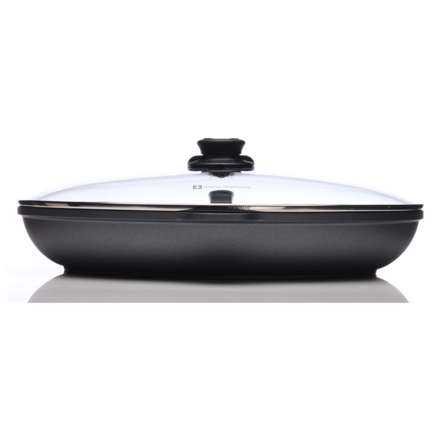 Сковорода для рыбы с алмазным покрытием с крышкой Swiss Diamond XD Classic+ 26х38см, 4л, алюминий ли