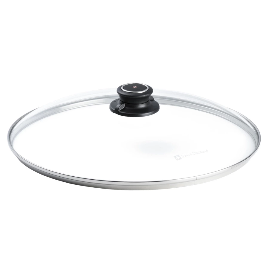 Крышка стеклянная Swiss Diamond 32см, с пароотводом, для духовки до 260С