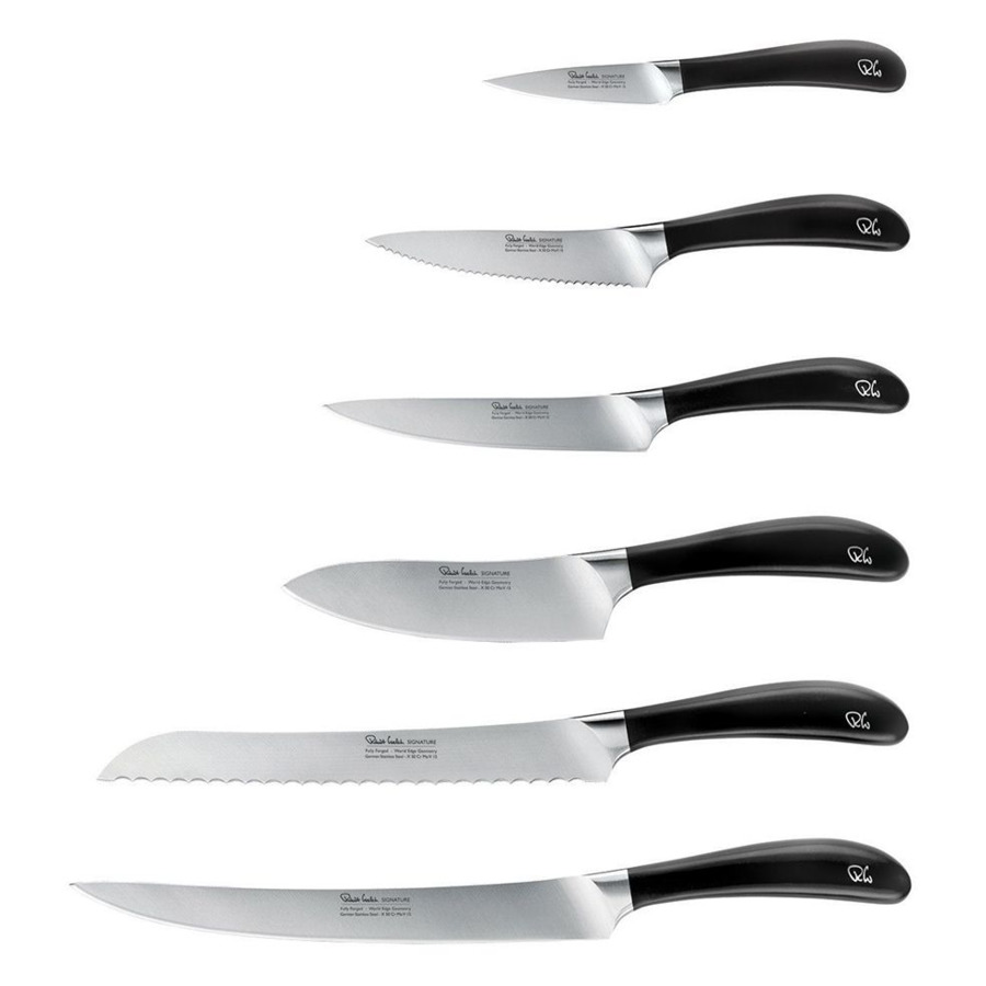 Набор кухонных ножей с точилкой Robert Welch Signature в подставке, 6 шт