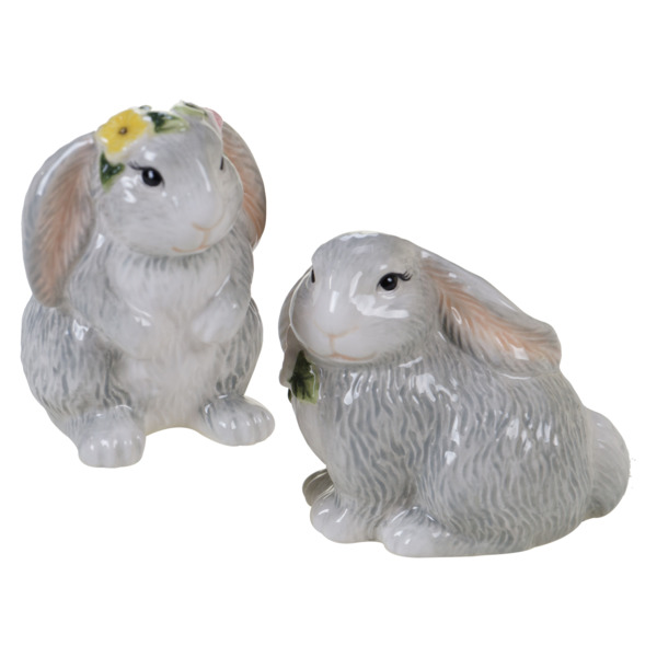 Набор для соли и перца 3D Certified Int Милый кролик 9,5 см, керамика
