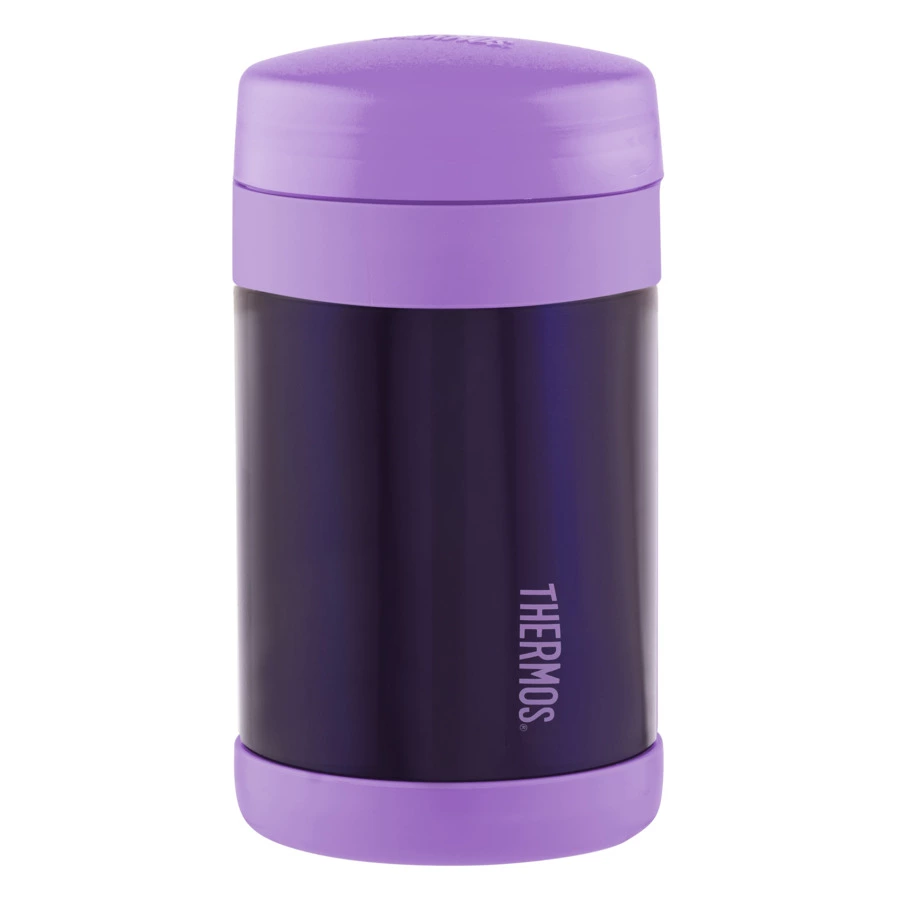 Термос детский THERMOS F3024PU с ложкой, 470 мл, сталь нержавеющая, фиолетовый, п/к (656704)